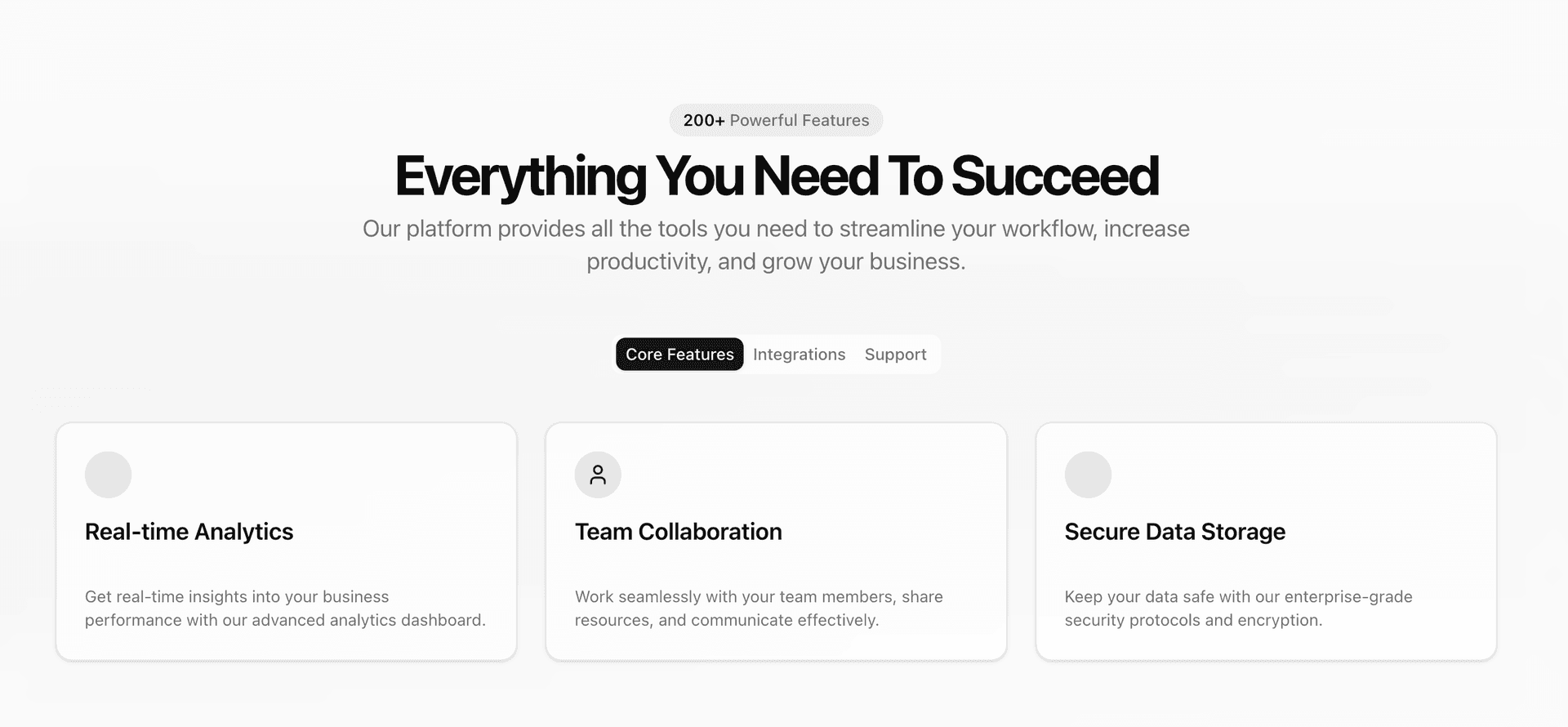 Features Grid Component Preview