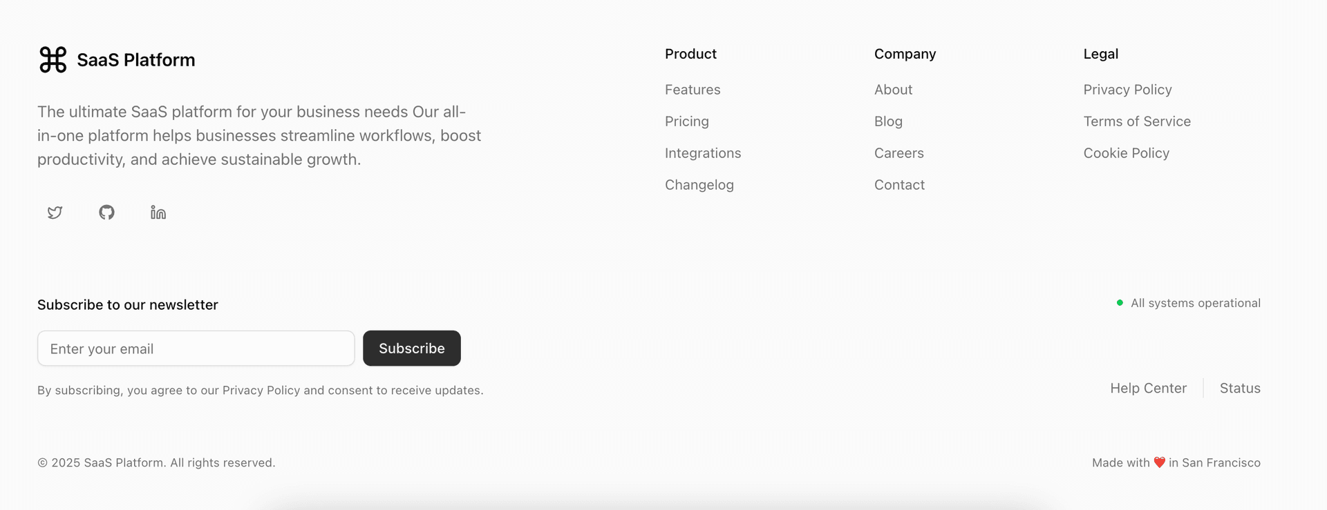 Footer Component Preview